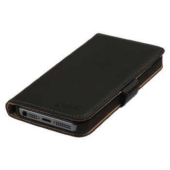 Telefon Wallet Book Galaxy S5 PU Schwarz