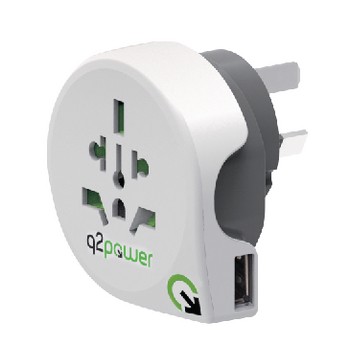 Reise-Adapter Welt-nach-Australien USB mit Schutzkontakt