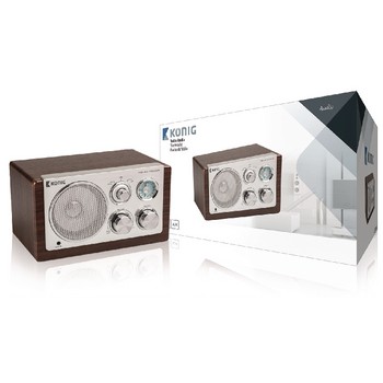 Tischradio Retro FM / AM 3 W Braun