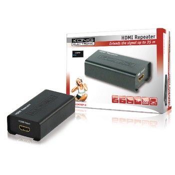 HDMI-Repeater HDMI-Eingang - HDMI-Ausgang Schwarz