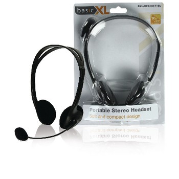 Headset On-Ear 2x 3.5 mm Drahtgebunden Integriertes Mikrofon Schwarz
