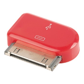 30-Pin-Adapter Apple Dock 30-Pin - USB Micro B Kupplung Rot
