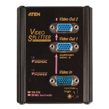 VGA-Verteiler VGA Stecker - 2x VGA Kupplung Schwarz