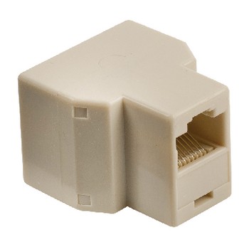 Telefonadapter RJ45 (8P8C) Kupplung - 2x RJ45 (8P8C) Female Elfenbein