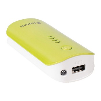 Tragbare Powerbank 4400 mAh USB Grün