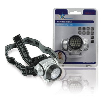 Kopflampe 20 LED Grau / Schwarz