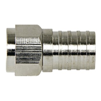 F-Stecker 4.8 mm Buchse / Stecker Metall Silber