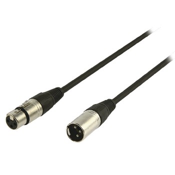 XLR-Kabel mono XLR 3-pol. Stecker - XLR 3-pol. Kupplung 2.00 m Schwarz