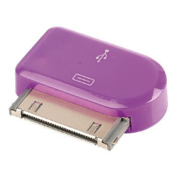30-Pin-Adapter Apple Dock 30-Pin - USB Micro B Kupplung Lila
