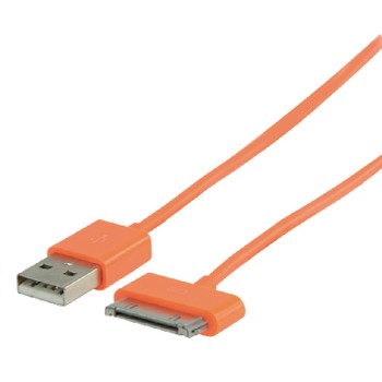 Sync und Ladekabel Apple Dock 30-Pin - A Stecker 2.00 m Orange