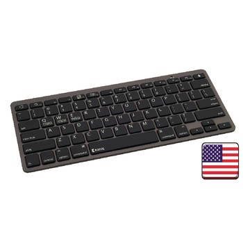 Tastatur Bluetooth US International Dunkelgrau