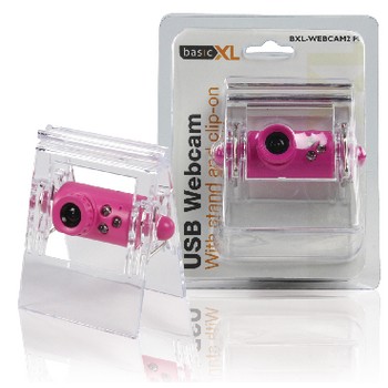 Webcam USB 0.3 MPixel SD Plastik Rosa / Transparent