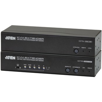 KVM-Extender Dual View, USB, Audio, RS232 300 m