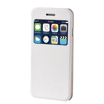 Telefon Wallet Book iPhone 6 / 6s Plastik Weiß