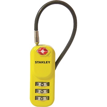 Stanley 3 Digit yellow 20mm Zinc Vinyl Steel Cable