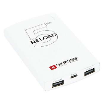 Tragbare Powerbank 5000 mAh USB Weiß