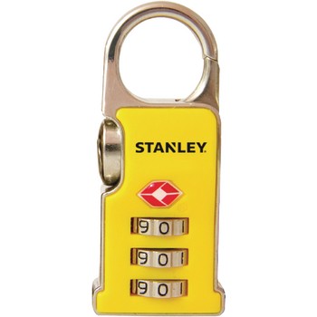Stanley 3 Digit yellow 30mm Zinc with Clip Mechanism