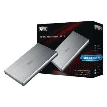Festplattengehäuse 2.5 " SATA USB 3.0 Silber