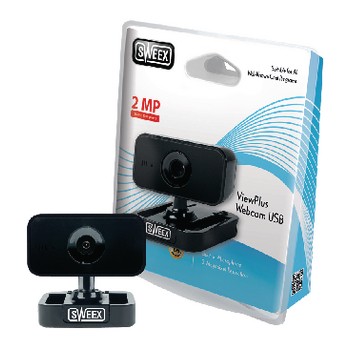 Webcam USB 2 MPixel 720p Plastik Schwarz