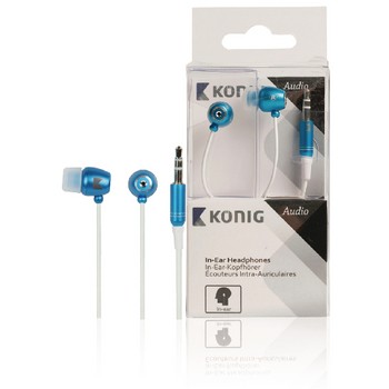 Kopfhörer In-Ear 3.5 mm Drahtgebunden Blau