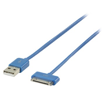 Sync und Ladekabel Apple Dock 30-Pin - A Stecker 2.00 m Blau