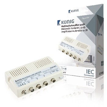Kabel-TV Verstärker 10 dB 3 Ausgänge