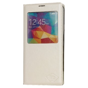Telefon Wallet Book Galaxy S5 Plastik Weiß