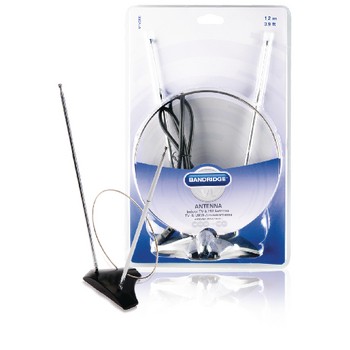 Innen DVB-T/T2 - DAB+ UKW Wurfantenne 7 dB FM / VHF / UHF