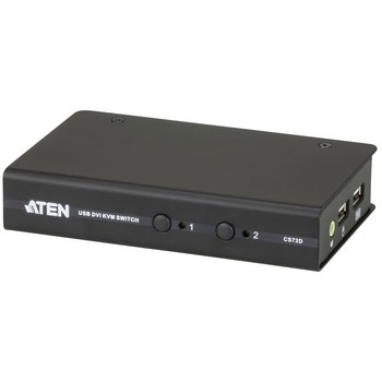 KVM-Switch 2-Port DVI-D USB 2.0