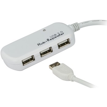 4 Ports USB-Hub USB 2.0 Extender Weiß