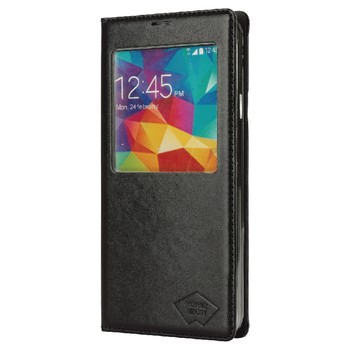 Telefon Wallet Book Galaxy S5 Plastik Schwarz