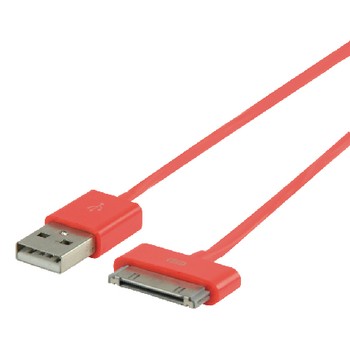 Sync und Ladekabel Apple Dock 30-Pin - A Stecker 2.00 m Rot