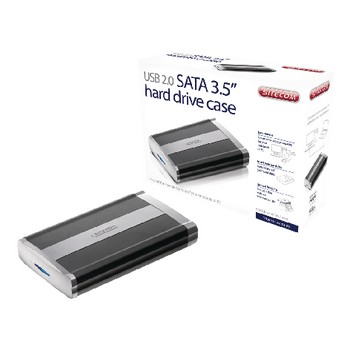 Festplattengehäuse 3.5 " SATA USB 2.0 Schwarz / Grau