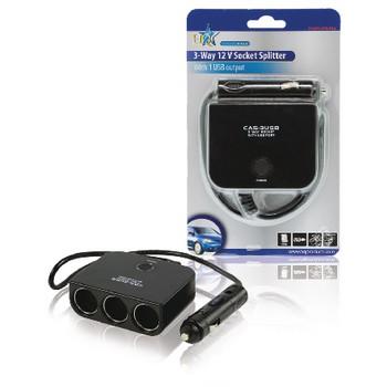 Universal-Gleichspannungsnetzteil 12 VDC / 5 VDC 1000 mA Auto / USB