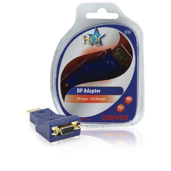 Displayport-Adapter Displayport Stecker - VGA Kupplung Blau