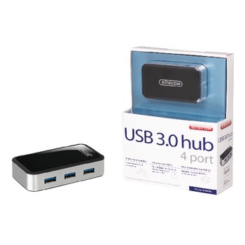 4 Ports USB-Hub USB 3.0 Schwarz
