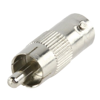 BNC-Adapter Cinch Stecker - BNC-Kupplung Silber