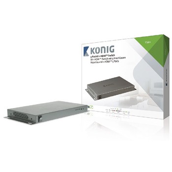 HDMI Schalter 2x HDMI-Eingang / VGA Kupplung + 3.5 mm Kupplung / 3x Cinch-Kupplung / RCA Female - HD