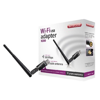 WLAN USB-Adapter N300 2.4 GHz Schwarz / Metall