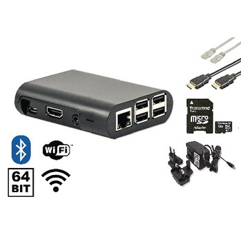 Hardware Raspberry Pi 3 Starter Kit + Wi-Fi + Bluetooth + NOOBS Software Tool