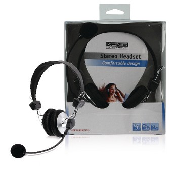 Headset On-Ear 2x 3.5 mm Drahtgebunden Integriertes Mikrofon Schwarz