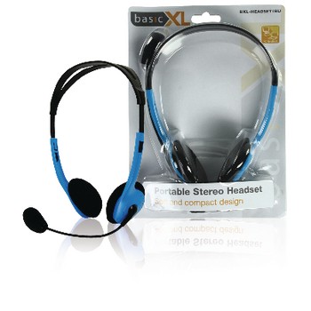 Headset On-Ear 2x 3.5 mm Drahtgebunden Integriertes Mikrofon Blau